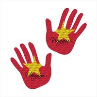Vietnam vlag hand- vector