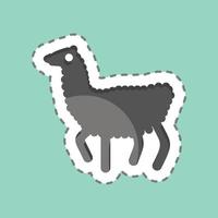 icoon lama. verwant naar huiselijk dieren symbool. gemakkelijk ontwerp bewerkbaar. gemakkelijk illustratie vector