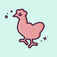 icoon kip. verwant naar huiselijk dieren symbool. gemakkelijk ontwerp bewerkbaar. gemakkelijk illustratie vector