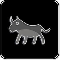 icoon neushoorn. verwant naar huiselijk dieren symbool. gemakkelijk ontwerp bewerkbaar. gemakkelijk illustratie vector