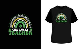 een Lucky leraar st patricks dag t-shirt ontwerp vector