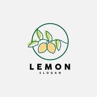 citroen logo, luxueus elegant minimalistische ontwerp, citroen vers fruit vector voor sap, illustratie sjabloon icoon