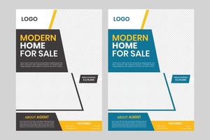 modern huis uitverkoop reclame eigendom uitverkoop vlieger en professioneel agentschap brochure ontwerp vector