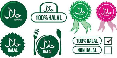 halal logo vector insigne beeld illustraties