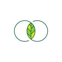 natuur blad logo, vector ontwerpsjabloon