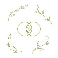 natuur blad logo, vector ontwerpsjabloon