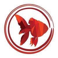 gemakkelijk 3d koi of gouden vis logo en vector illustratie