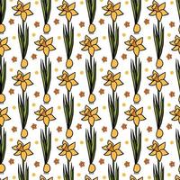 vector illustratie voor uw ontwerp. patroon. tuin set. bloem narcis.