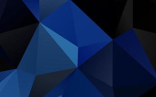 donkerblauwe vector driehoek mozaïek sjabloon.