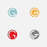 initialen g logo pictogram vector ontwerpsjabloon