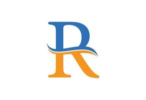 eerste brief r logo ontwerp sjabloon, vector illustratie