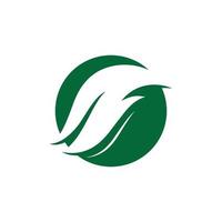 groen blad logo ecologie natuur vector pictogram