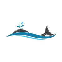 walvis staart icoon vector illustratie ontwerp