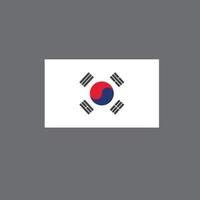 Koreaans vlag vector illustratie ontwerp