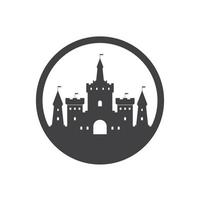 kasteel logo pictogram vector illustratie ontwerp