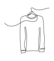 overhemd kleren een lijn doorlopend single bewerkbare lijn kunst vector