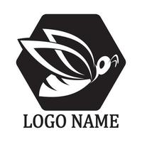 bij logo illustraties ontwerp icoon vector