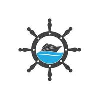 nautische en maritiem icoon logo vector illustratie