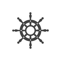 stuurinrichting schip vector logo icoon van nautische maritiem