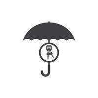 paraplu vector logo icoon van verzekering eigendom ontwerp