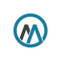 m brief logo icoon illustratie vector