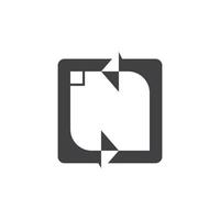 n brief logo icoon illustratie vector