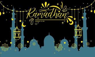 Ramadan kareem achtergrond vector illustratie, sociaal media post
