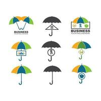 paraplu logo icoon vector illustratie