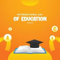 internationale dag van het onderwijs vector