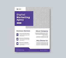 digitaal afzet agentschap folder sjabloon, vlieger ontwerp, marketing vlieger, professioneel folder vector