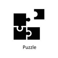 puzzel vector solide pictogrammen. gemakkelijk voorraad illustratie voorraad