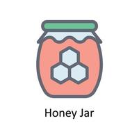 honing pot vector vullen schets pictogrammen. gemakkelijk voorraad illustratie voorraad