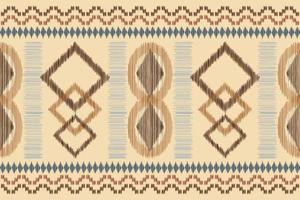 etnisch ikat kleding stof patroon meetkundig stijl.afrikaans ikat borduurwerk etnisch oosters patroon bruin room achtergrond. abstract, vector, illustratie.voor textuur,kleding,verpakking,decoratie,tapijt. vector