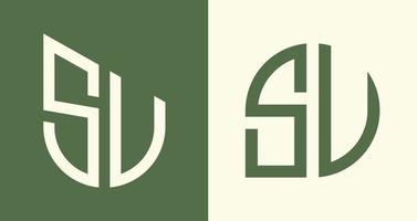 creatief gemakkelijk eerste brieven zo logo ontwerpen bundel. vector