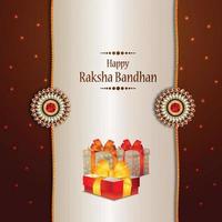 gelukkige raksha bandhan uitnodiging wenskaart vector