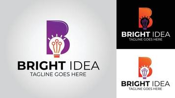 brief b helder vector logo ontwerp