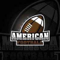 Amerikaans Amerikaans voetbal sport- vector logo ontwerp