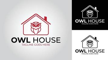 uil huis bedrijf vector logo ontwerp