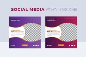 modern bedrijf sociaal media post ontwerp sjabloon voor facebook of instagram vector