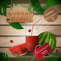 zomer verkoop illustratie met fruit vector