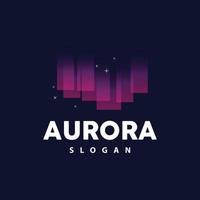 Aurora logo, licht Golf vector, natuur landschap ontwerp, Product merk sjabloon illustratie icoon vector