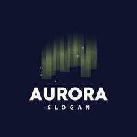 Aurora logo, licht Golf vector, natuur landschap ontwerp, Product merk sjabloon illustratie icoon vector