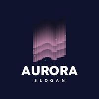 Aurora logo, licht Golf vector, natuur landschap ontwerp, Product merk sjabloon illustratie icoon vector