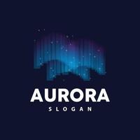 Aurora logo, licht Golf vector, natuur landschap ontwerp, Product merk sjabloon illustratie icoon vector