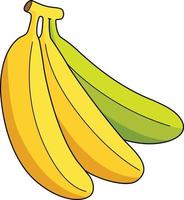 banaan fruit tekenfilm gekleurde clip art illustratie vector