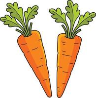 wortels groente tekenfilm gekleurde clip art vector
