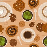 schattig naadloos vector patroon achtergrond illustratie met fika Zweeds breken elementen