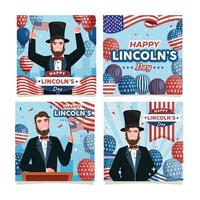 Abraham lincoln dag sociaal media post vector