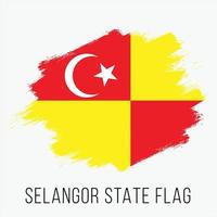 Maleisië staat selangor vector vlag ontwerp sjabloon