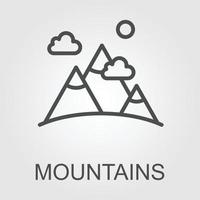 berg icoon illustratie geïsoleerd vector teken symbool